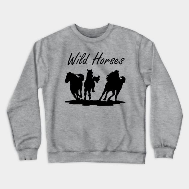 Wild Horses Crewneck Sweatshirt by jmtaylor